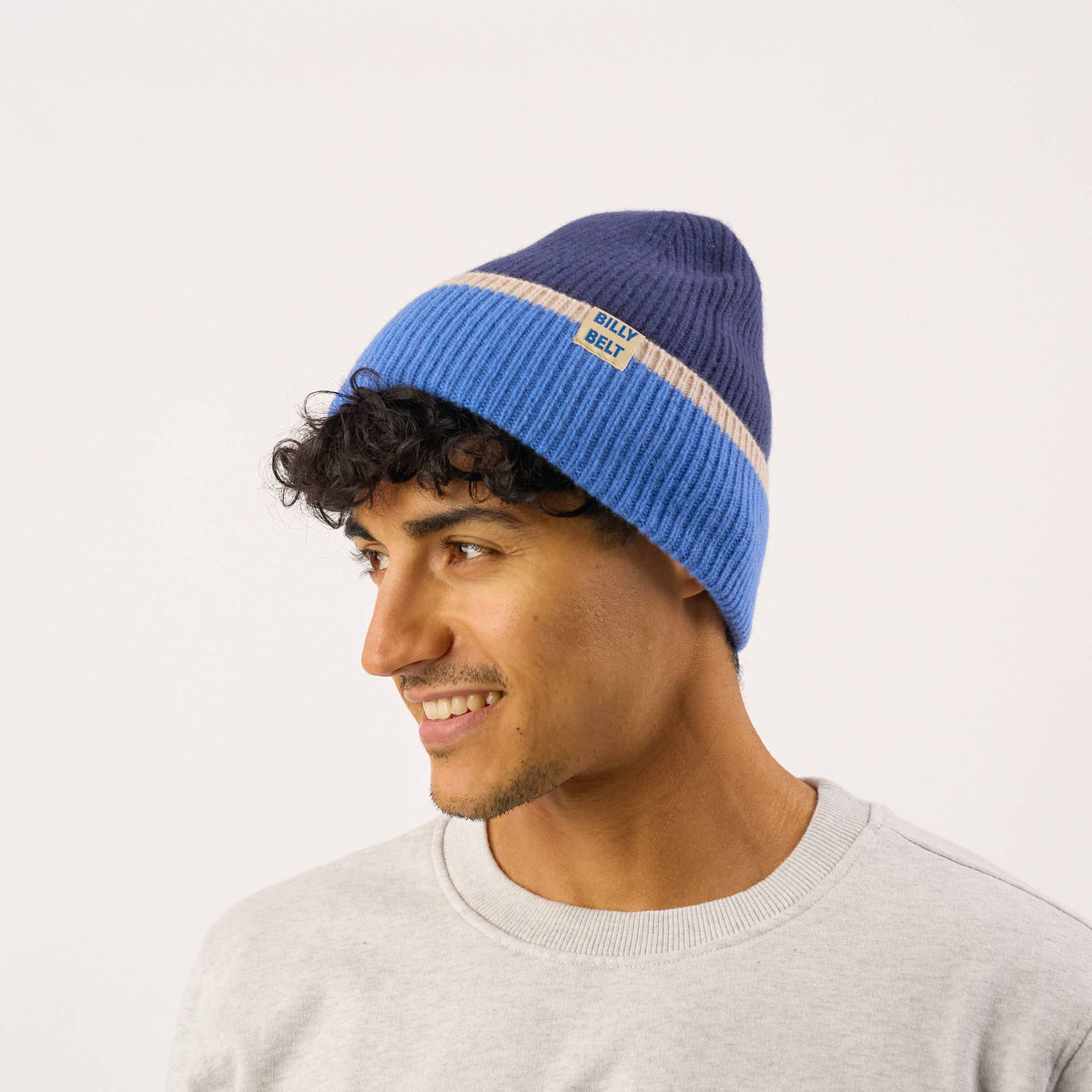 BILLYBELT - Beanie - Marine, Blau und Beige