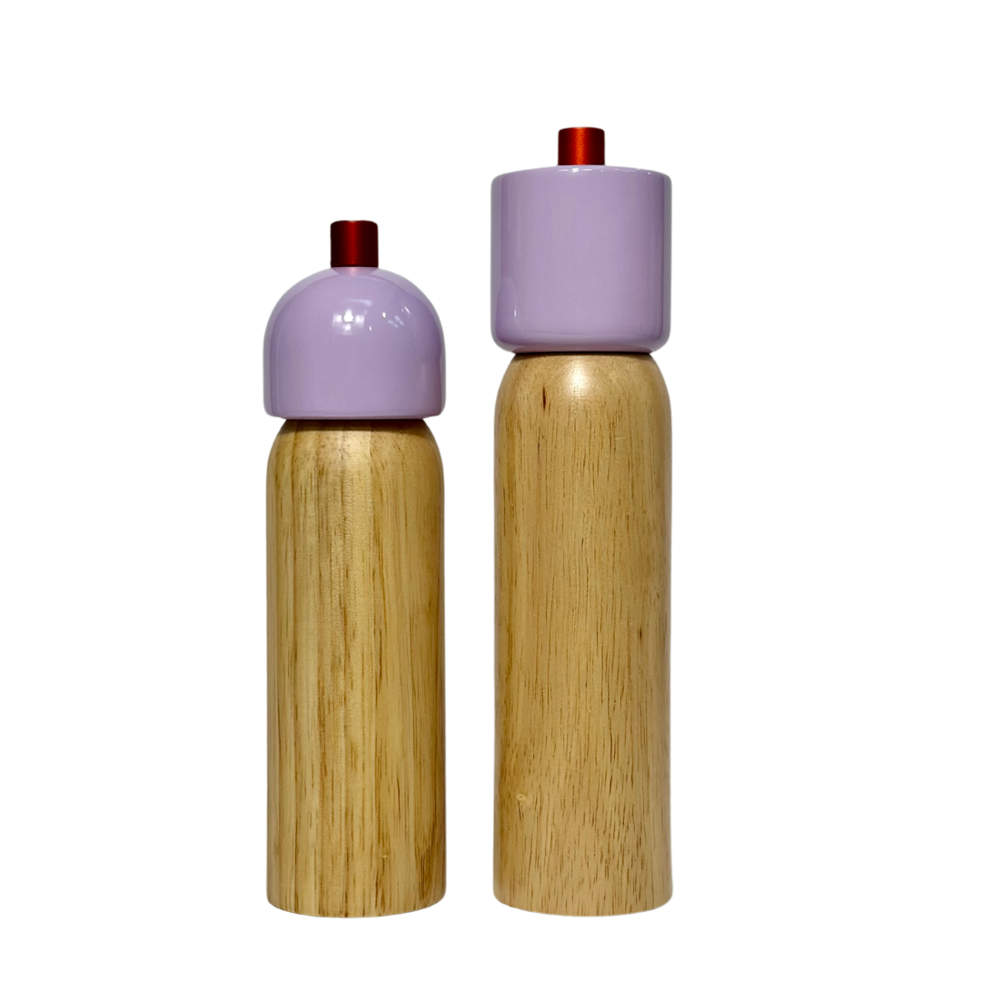 MÆGEN Salz/ Pfeffermühle, lila und rot