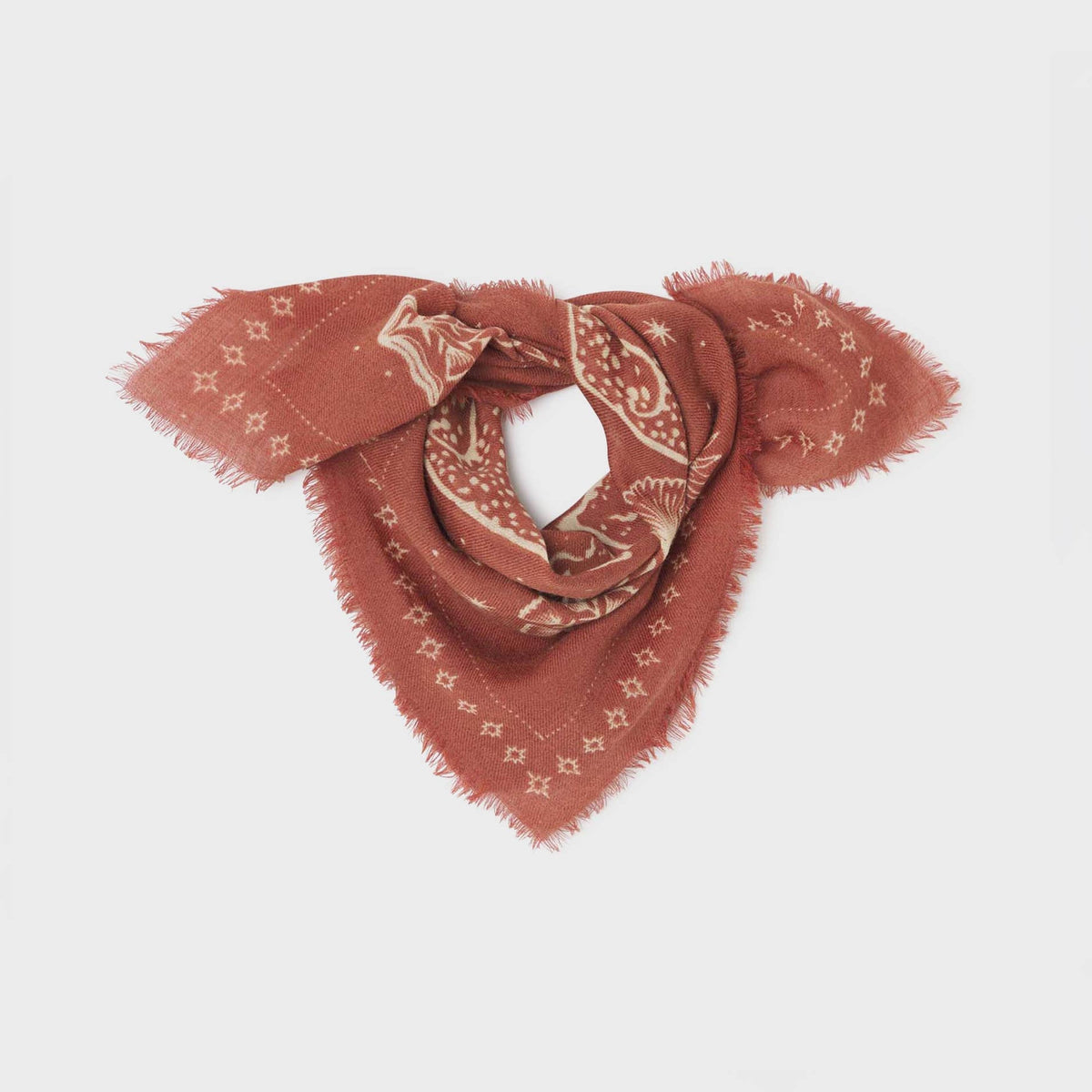 Kleines Halstuch aus 100% Wolle Sasha Terracotta Billybelt