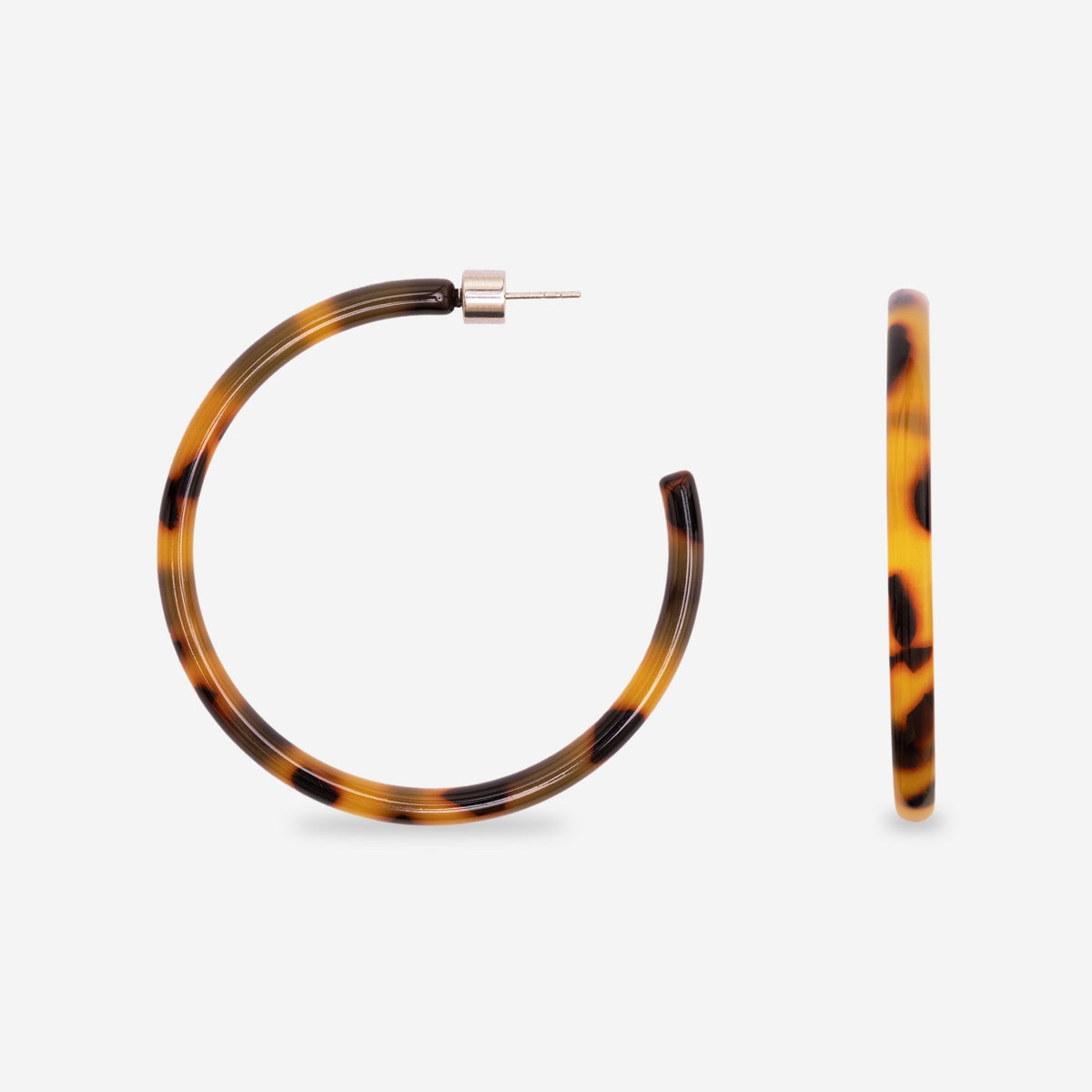 sasstie - Ohrringe - Hoop Dark Cheetah