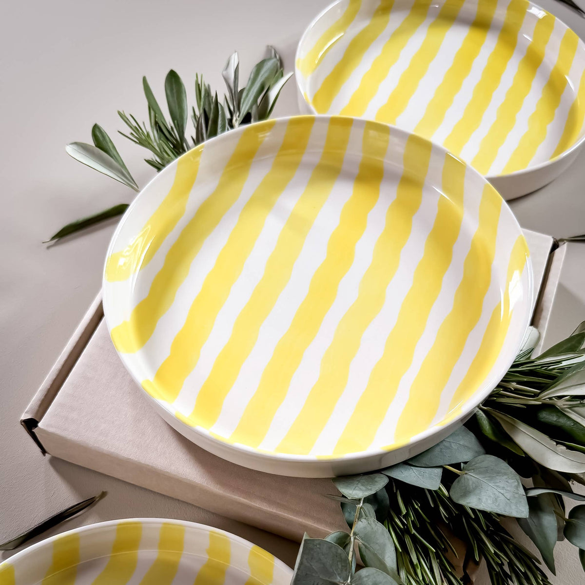Magazin Minori Teller Stripes - spiaggia yellow