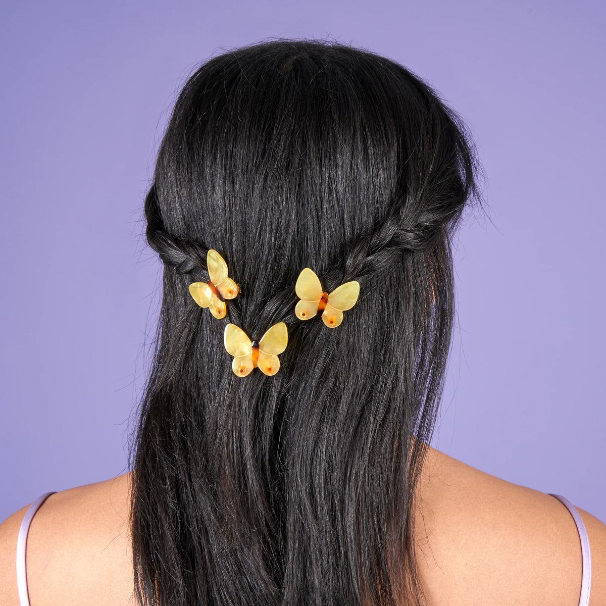 Coucou Suzette Haarclip 'Gelber Schmetterling'