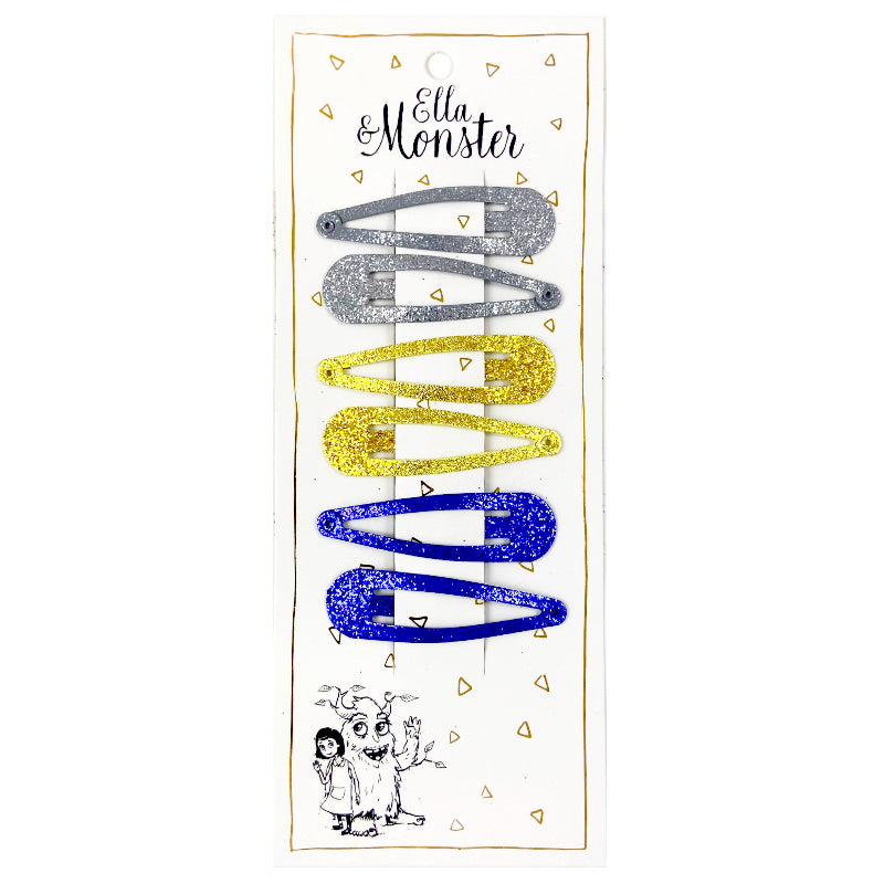 HAARSPANGEN 'GLITTER CLIP GOLD' Ella Monster