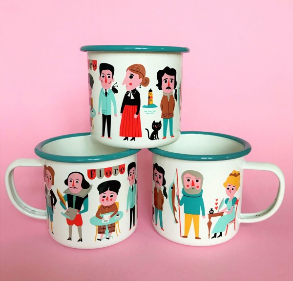 Emaille Tasse 'BOOK LOVER' OMM Design