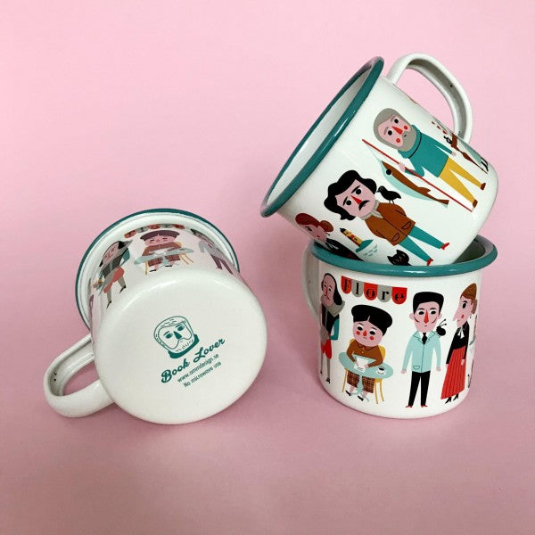 Emaille Tasse 'BOOK LOVER' OMM Design