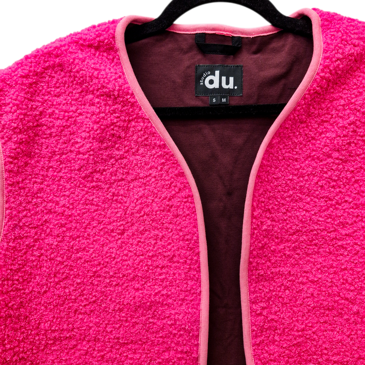 studio du. Teddyweste neonpink/ bordeaux