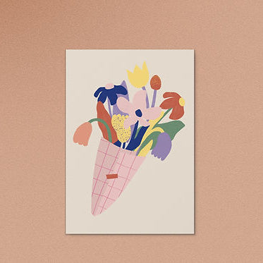 Anna Beddig Postkarte Blumenstrauss