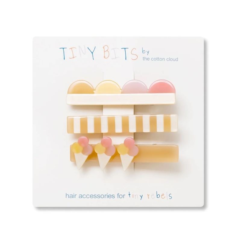 The Cotton Cloud Haarspangen 'Ice Cream' (3er-Set)