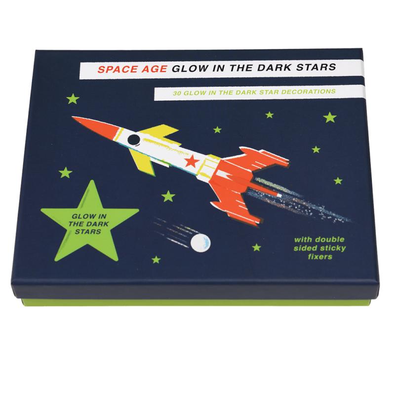 Fluorisziernde Sterne 'Space Age'
