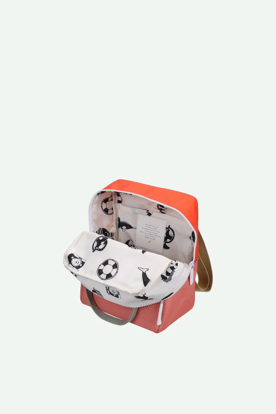 Sticky Lemon Rucksack klein backpack small | better together | colourblocking | lifebuoy orange + coral pink